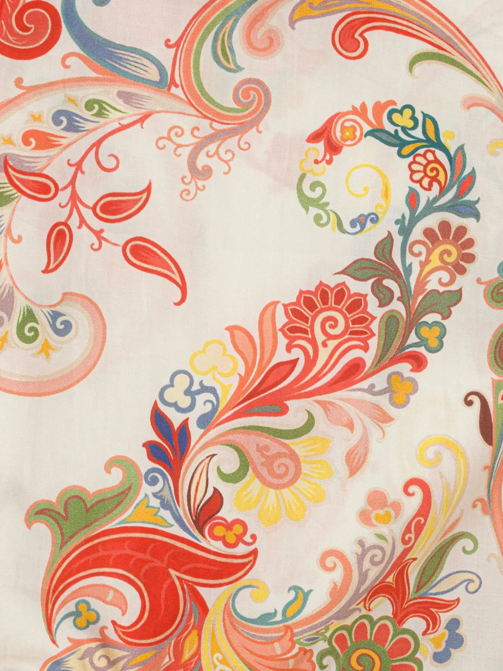 ETRO KIDS Jurk met paisley-print en ruches Oranje
