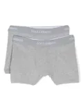 Dolce & Gabbana Kids logo waistband trunks (pack of two) - Grey