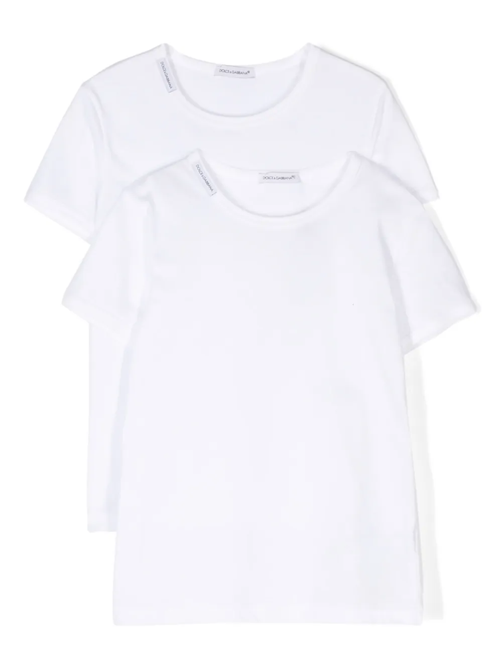 Dolce & Gabbana Kids ロゴ Tシャツ セット - ホワイト Dolce & Gabbana Kids ロゴ Tシャツ セット - ホワイト
