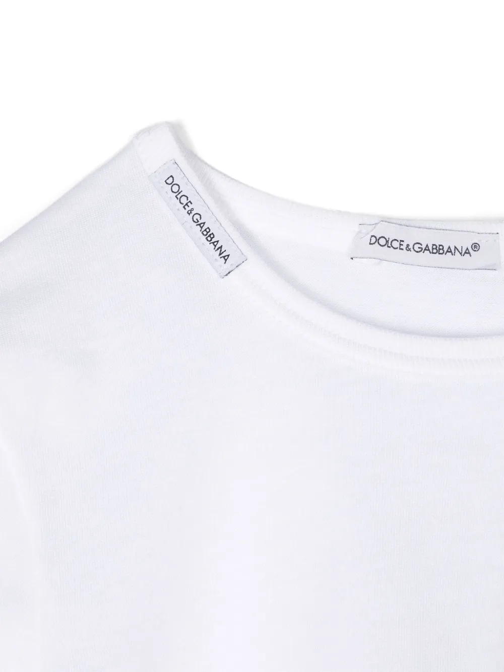 Dolce & Gabbana Logo Tag Cotton T-shirt (pack Of Two) In White