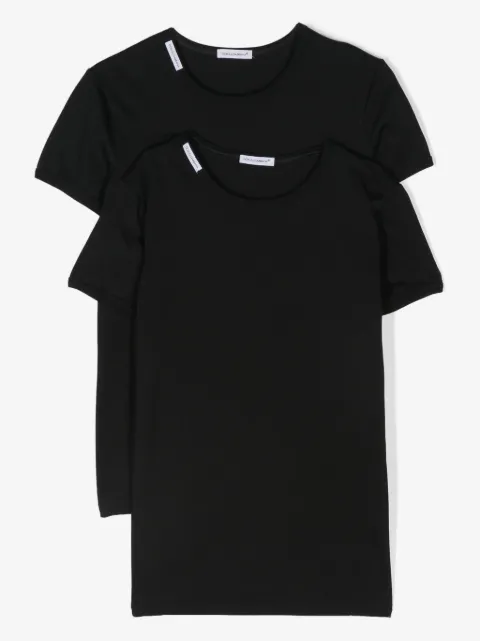 Dolce & Gabbana Kids logo tag cotton T-shirt (pack of two)