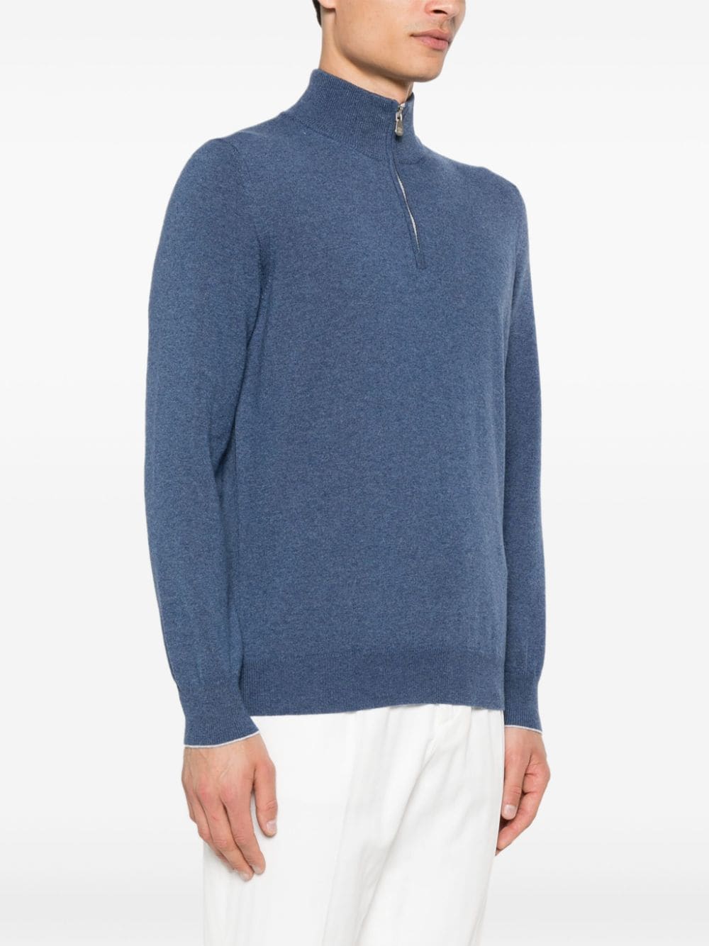 Shop Brunello Cucinelli Cashmere Sweater In Blue