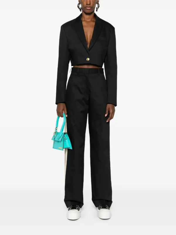 【関税込み】PALM ANGELS Cropped blazer Palm Angels Cropped Blazer | Black | FARFETCH BH