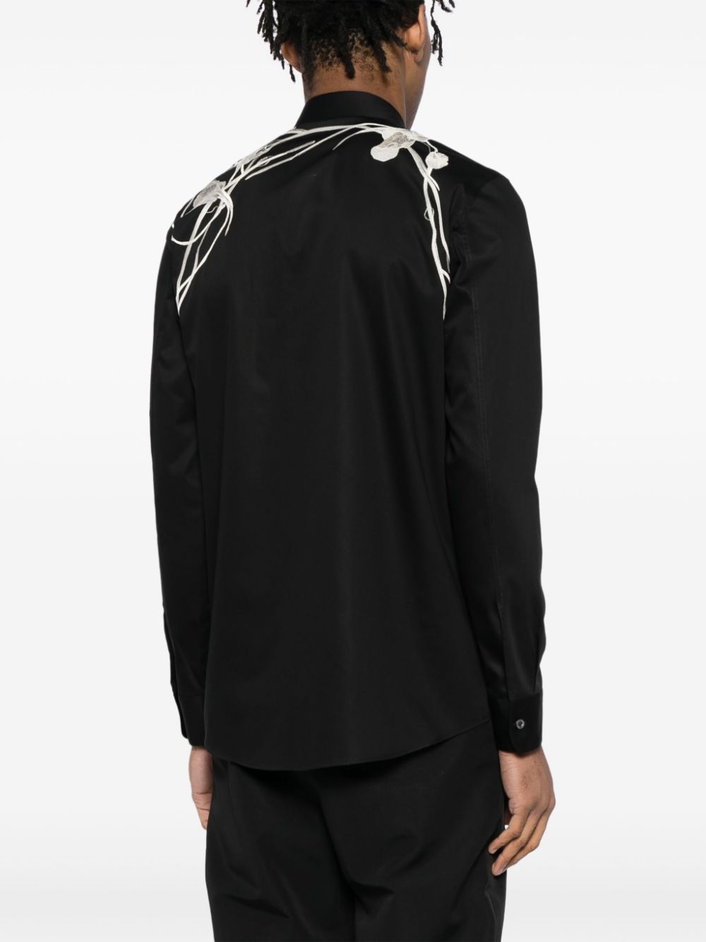 Alexander McQueen floral-embroidered shirt Men