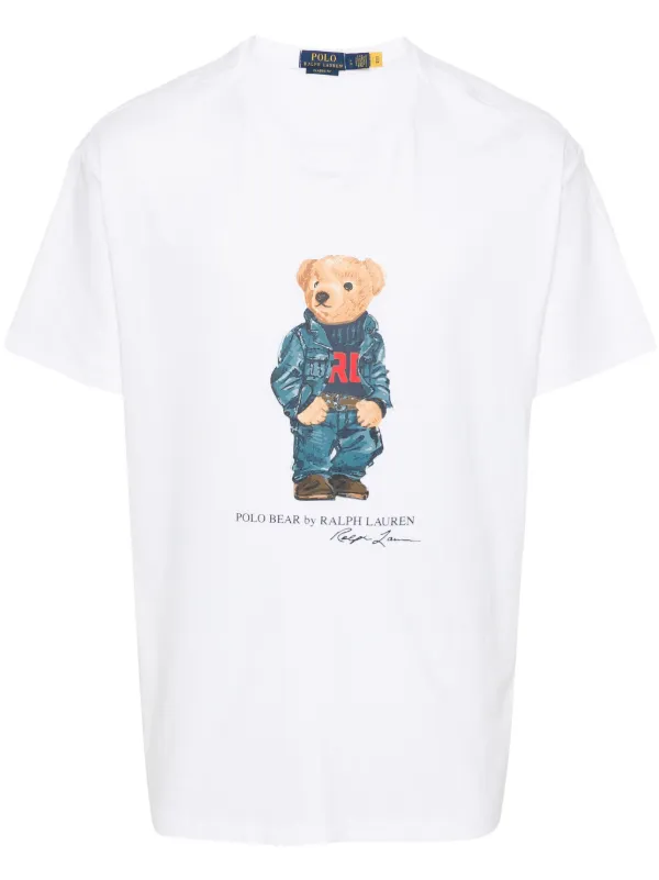 Polo Ralph Lauren Men's White offers Polo Bear Multi Graphic Hooded T-Shirt - M