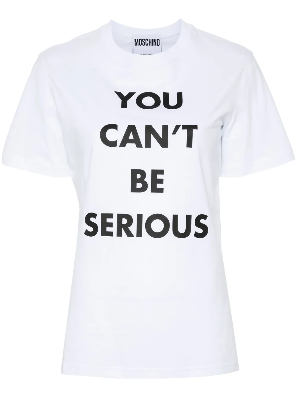 Moschino Katoenen T-shirt met tekst Wit