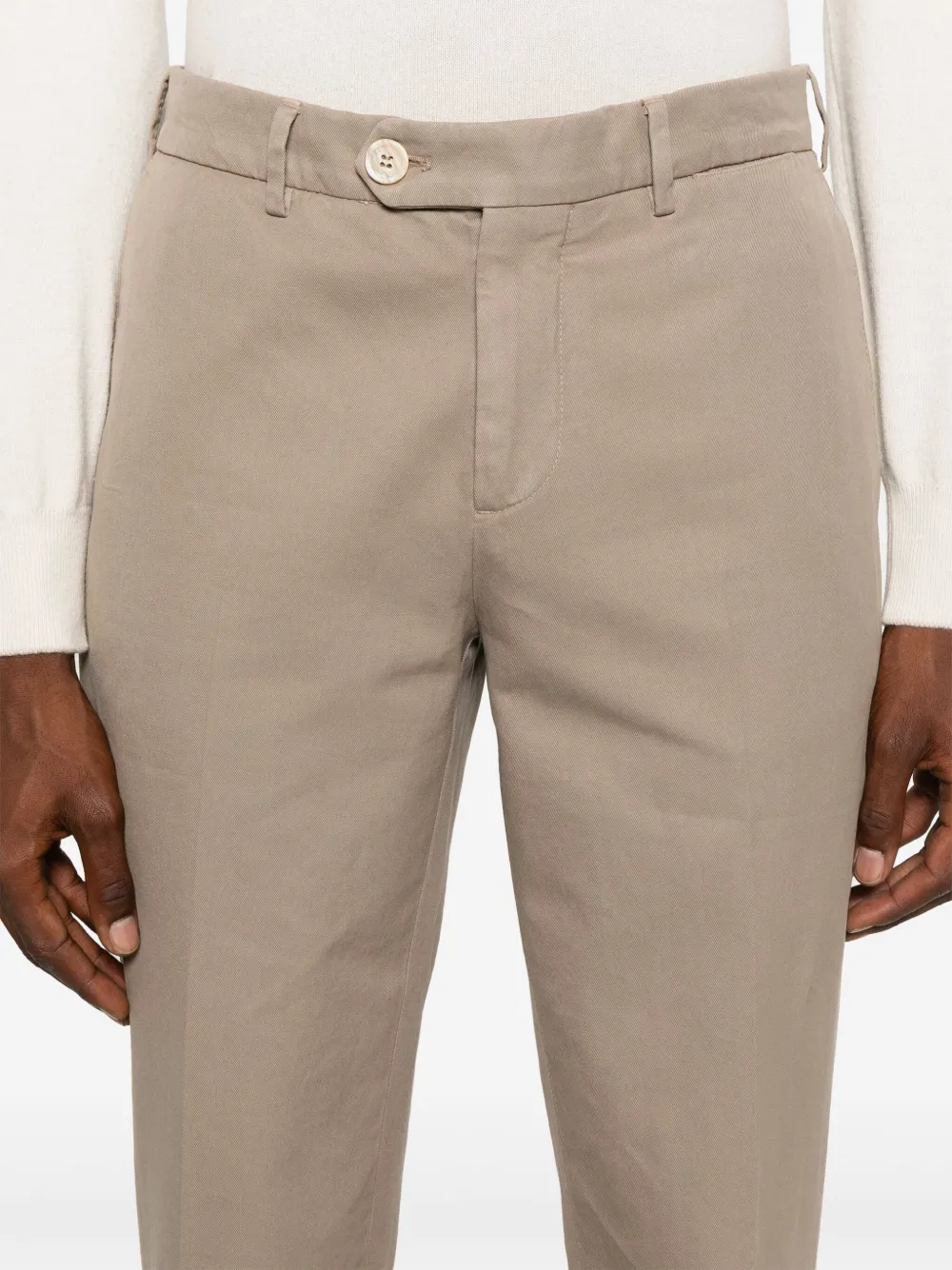 Brunello Cucinelli Slim-fit broek Bruin
