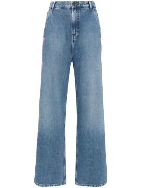 Mira Mikati heart-embroidered jeans