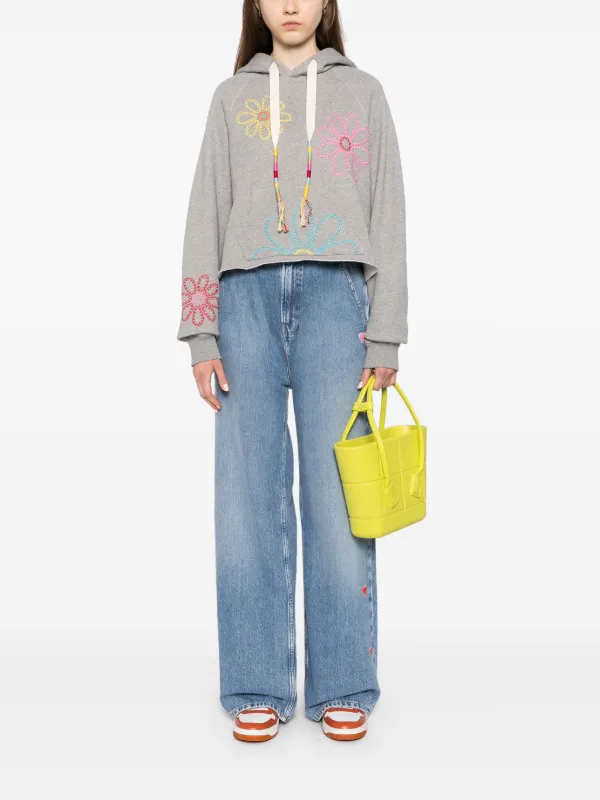 Mira Mikati heart-embroidered Jeans | Blue | FARFETCH