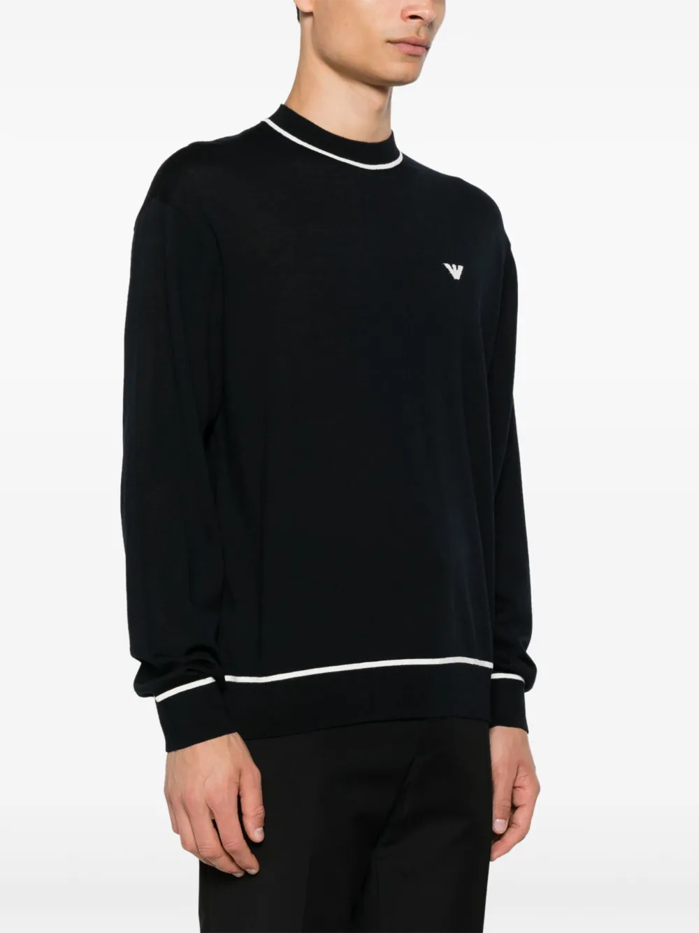 Emporio Armani ジャカードロゴ セーター - Farfetch