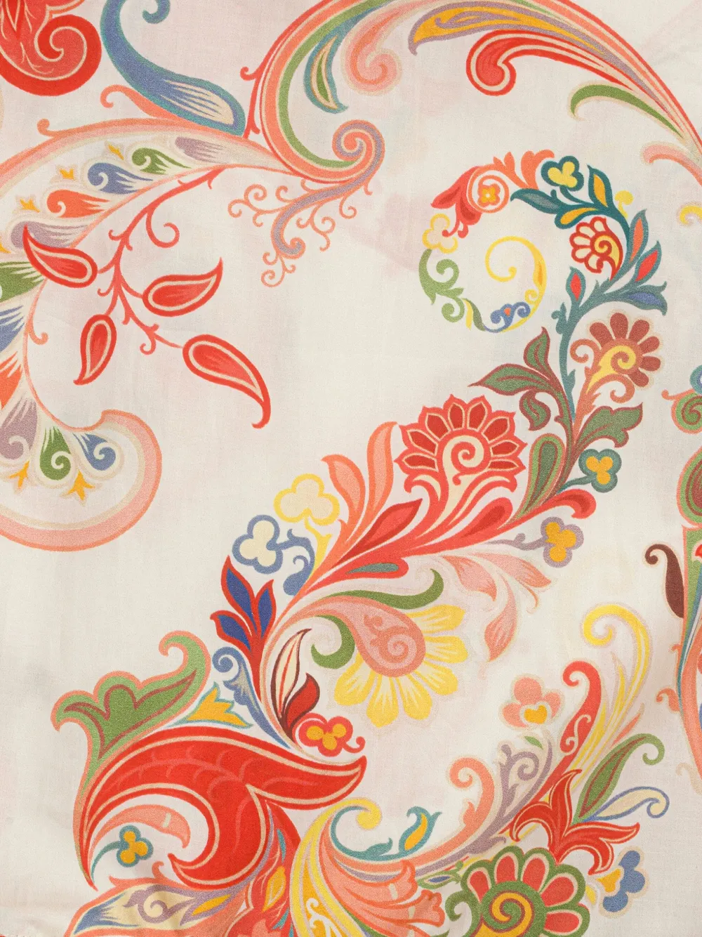 ETRO KIDS Jurk met paisley-print en ruches Oranje
