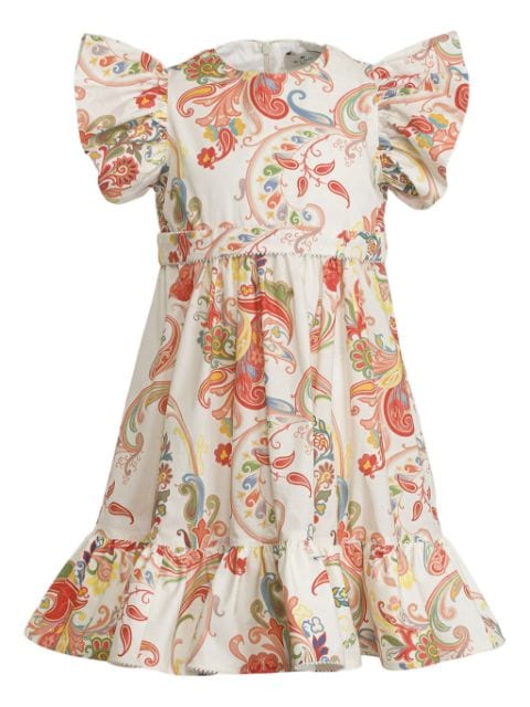 ETRO KIDS paisley-print ruffle dress 