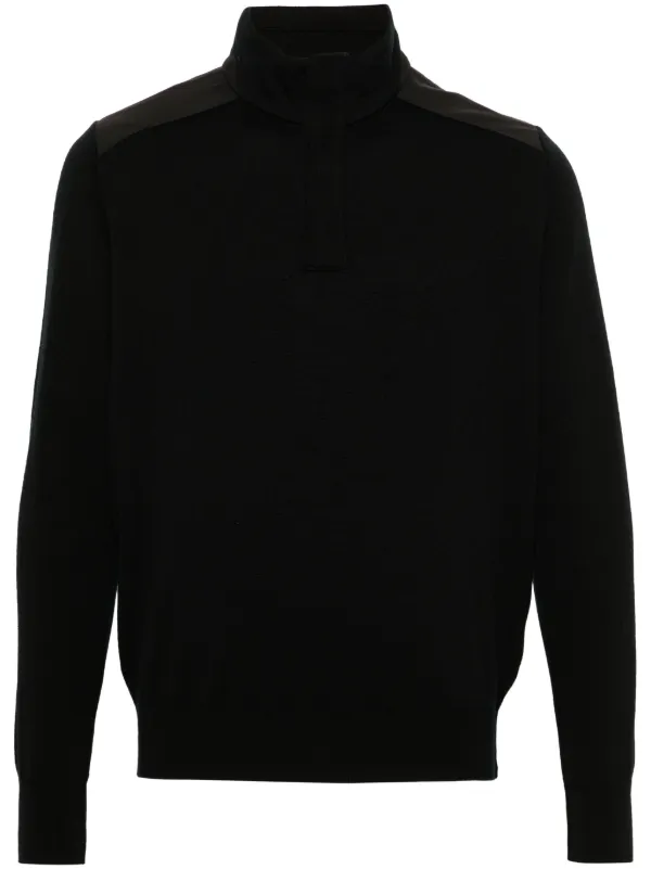 Black half zip sweater sale