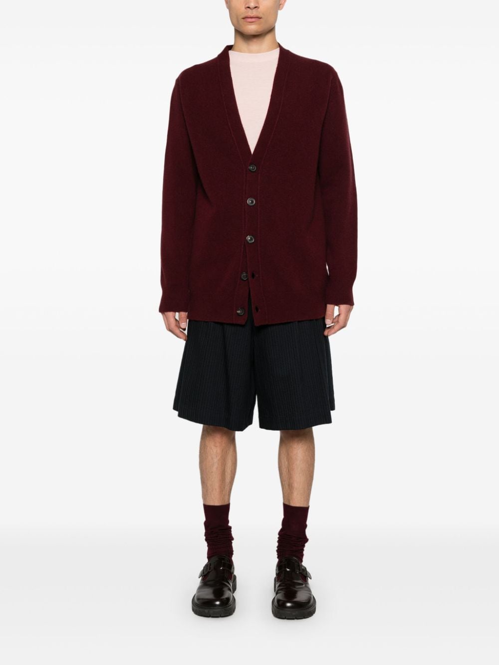 Maison Margiela Wollen vest met wassing - Rood