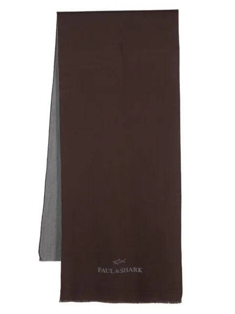 Paul & Shark logo-jacquard scarf