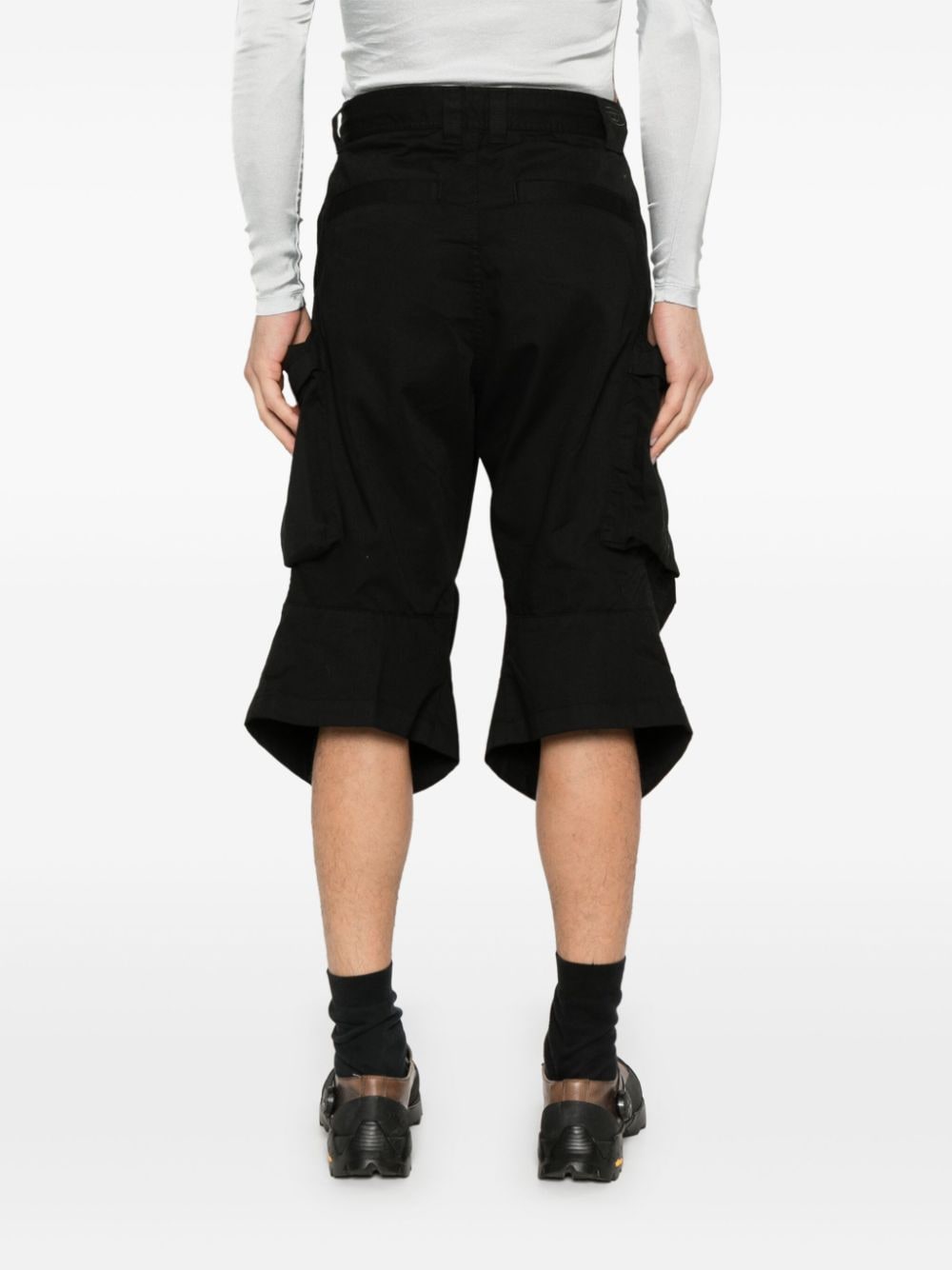 Shop Diesel Cargo Shorts In Black