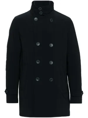 【送料 関税込】 HERNO DOUBLE BREASTED COAT Herno Double Breasted Short Trench Coat - ShopperBoard
