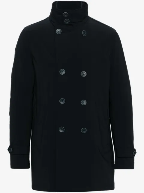 Herno button-fastening long-sleeve coat