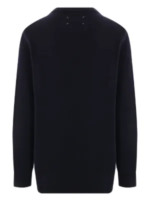 VIP価格.Maison Margiela PULLOVER IN LANA A COLLO ALTO Maison Margiela Sweater – Line 4 Knit Grey Pullover Designer