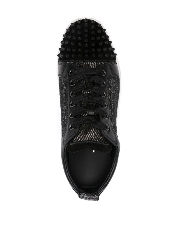 Christian Louboutin Louis Junior P Pik Pik Strass Sneakers Black FARFETCH CY