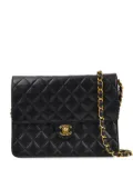CHANEL Pre-Owned 2006 CC turn-lock diamond-quilted shoulder bag - Black