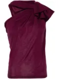 Giambattista Valli ruched-detail sleeveless top - Purple