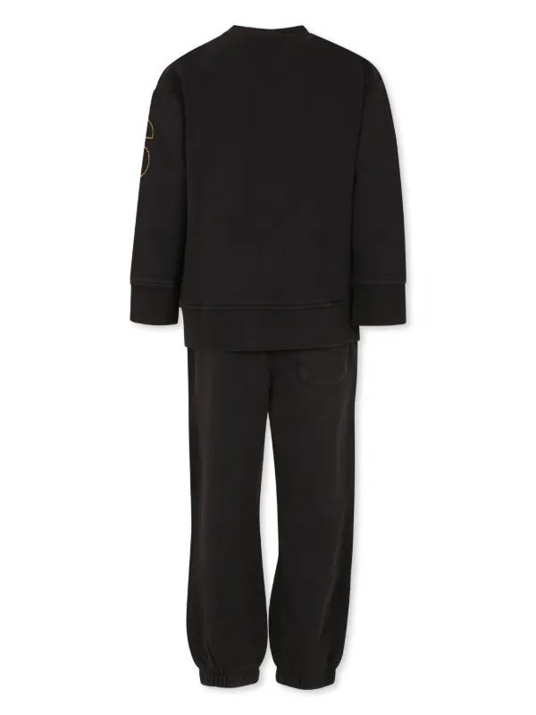 Black cotton tracksuit hotsell