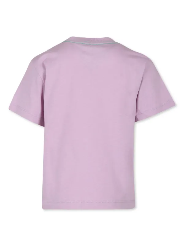 Stella McCartney Kids Logo Print Cotton t-shirt | Pink | FARFETCH GE