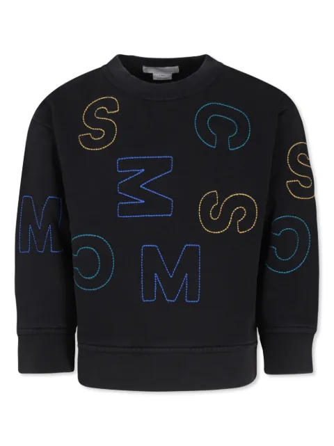 Stella McCartney Kids logo-embroidered sweatshirt