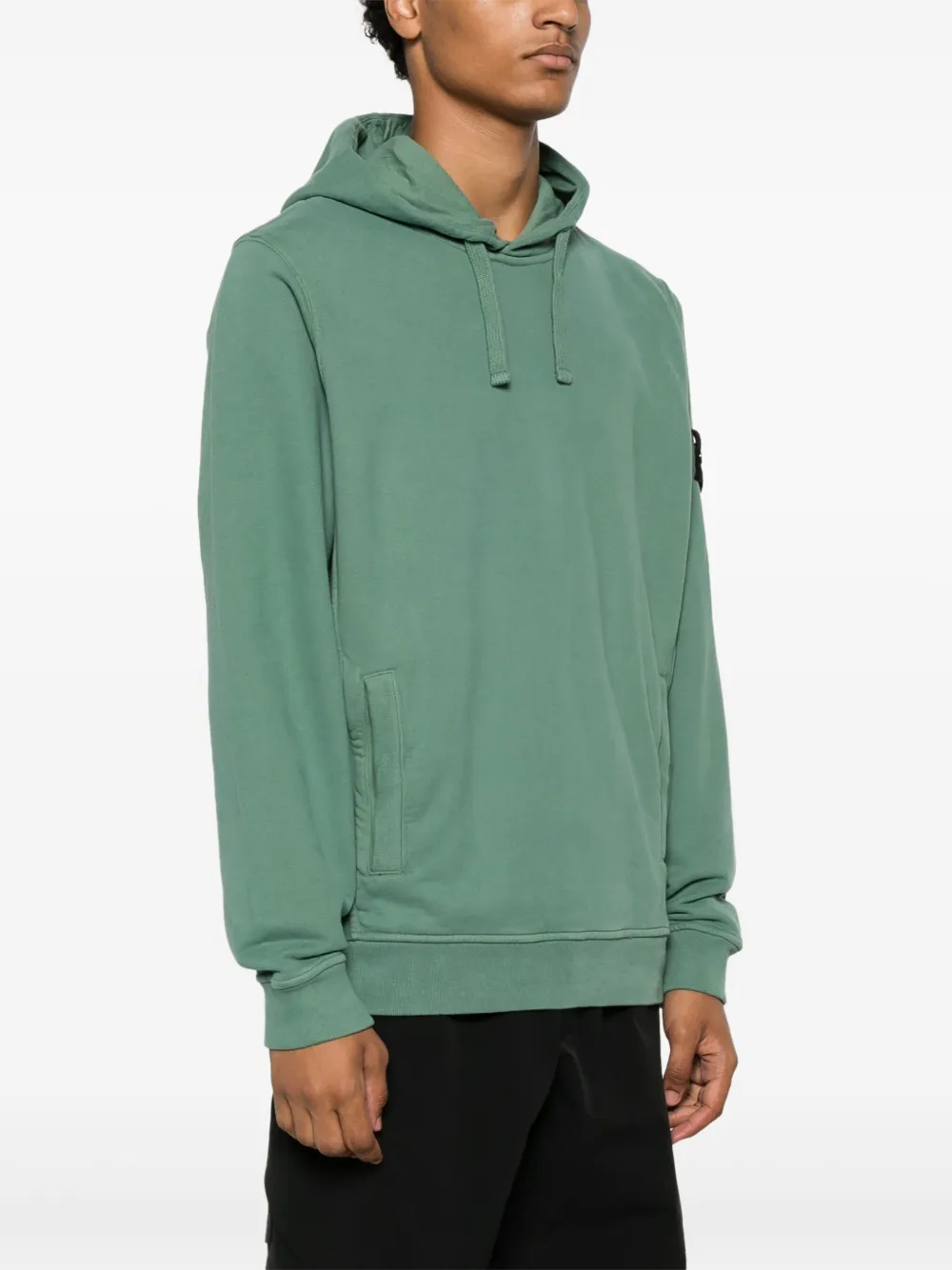 Stone Island Hoodie met Compass-logopatch Groen