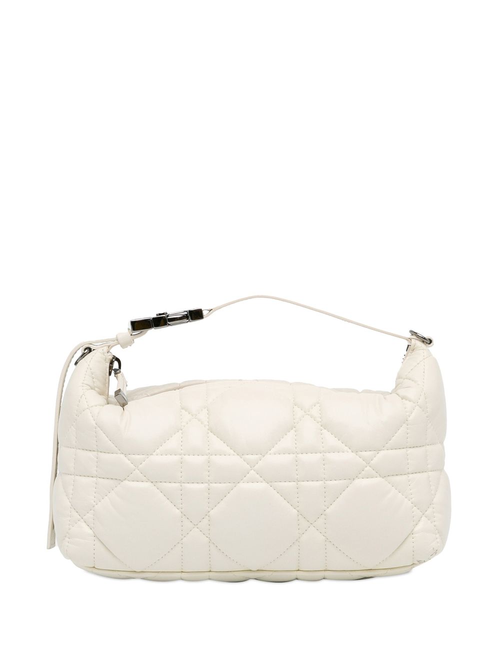 Christian Dior Pre-Owned 2022 Calfskin Macro-Cannage DiorTravel Nomad Pouch  Handbag | White | FARFETCH