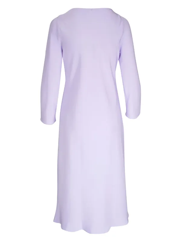 purple silk midi dress Violet slip midi dress Dark purple off shoulder straps back Elegant dr   Koutun Dress