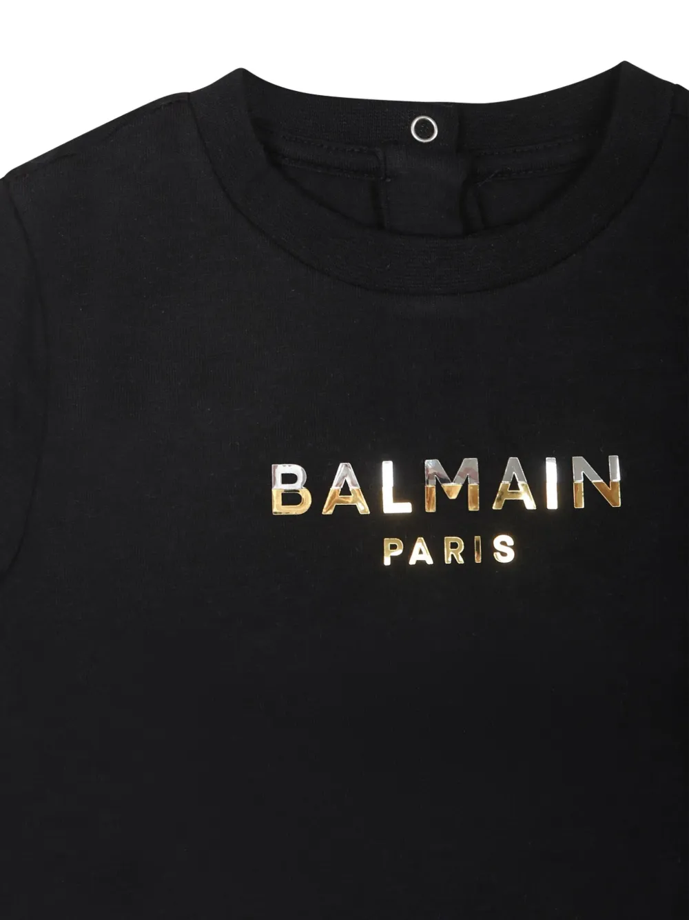 Balmain Kids T-shirt met logo Zwart