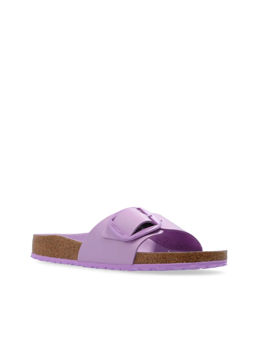 Birkenstock Madrid big-buckle patent-leather sandals Purple