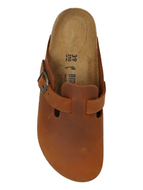 Birkenstock Mule Boston Com Fivela | Marrom | FARFETCH BR