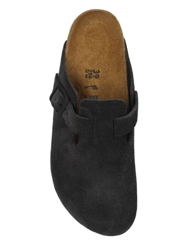 サンダル・ミュール BIRKENSTOCK BOSTON BS FLAT MULES IN NUBUCK (NARROW FIT) Birkenstock Flip-flops Boston Suede Embossed Narrow Wmn
