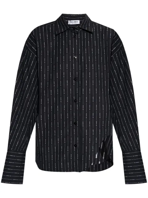 The Attico logo-print cotton shirt