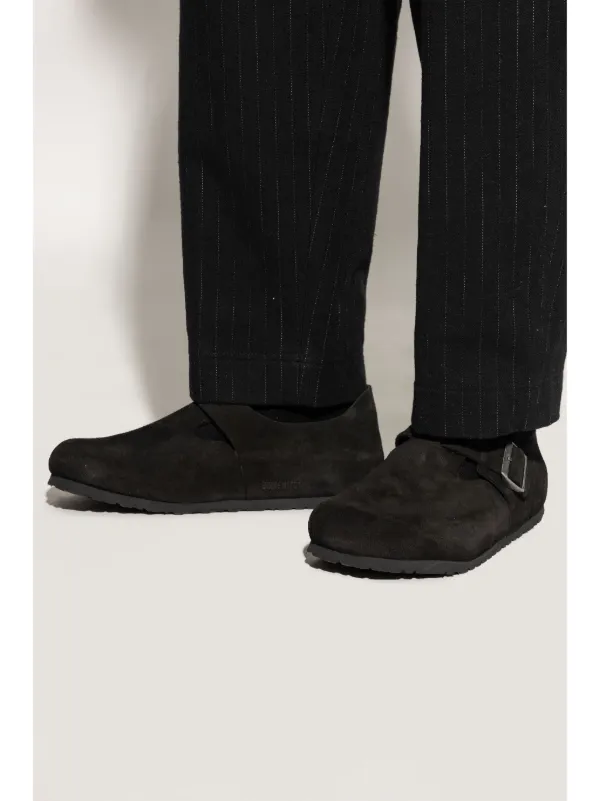 Birkenstock London Suede Loafers | Black | FARFETCH CA