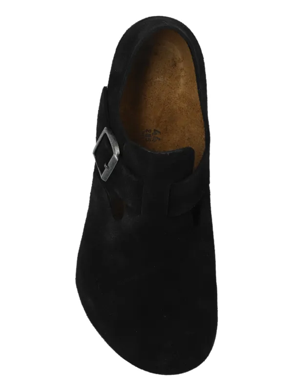 Birkenstock London Suede Loafers | Black | FARFETCH CA