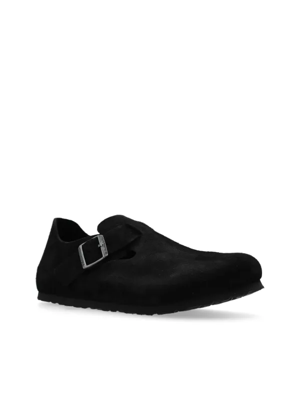 Birkenstock London Suede Loafers | Black | FARFETCH CA