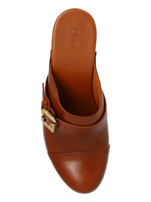 Chloé 120mm Jeanette Mules | Brown | FARFETCH