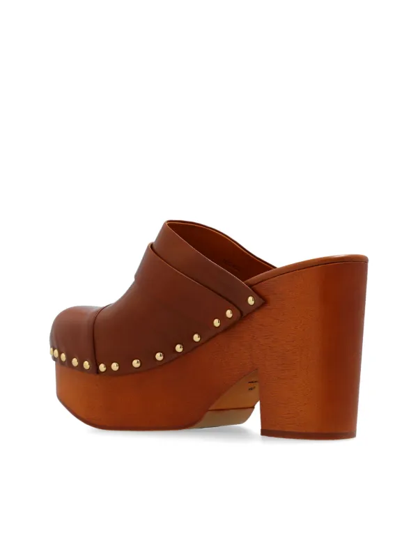 Chloé 120mm Jeanette Mules | Brown | FARFETCH