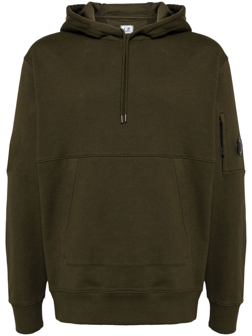 C.P. Company Lens diagonal-raised hoodie - Green