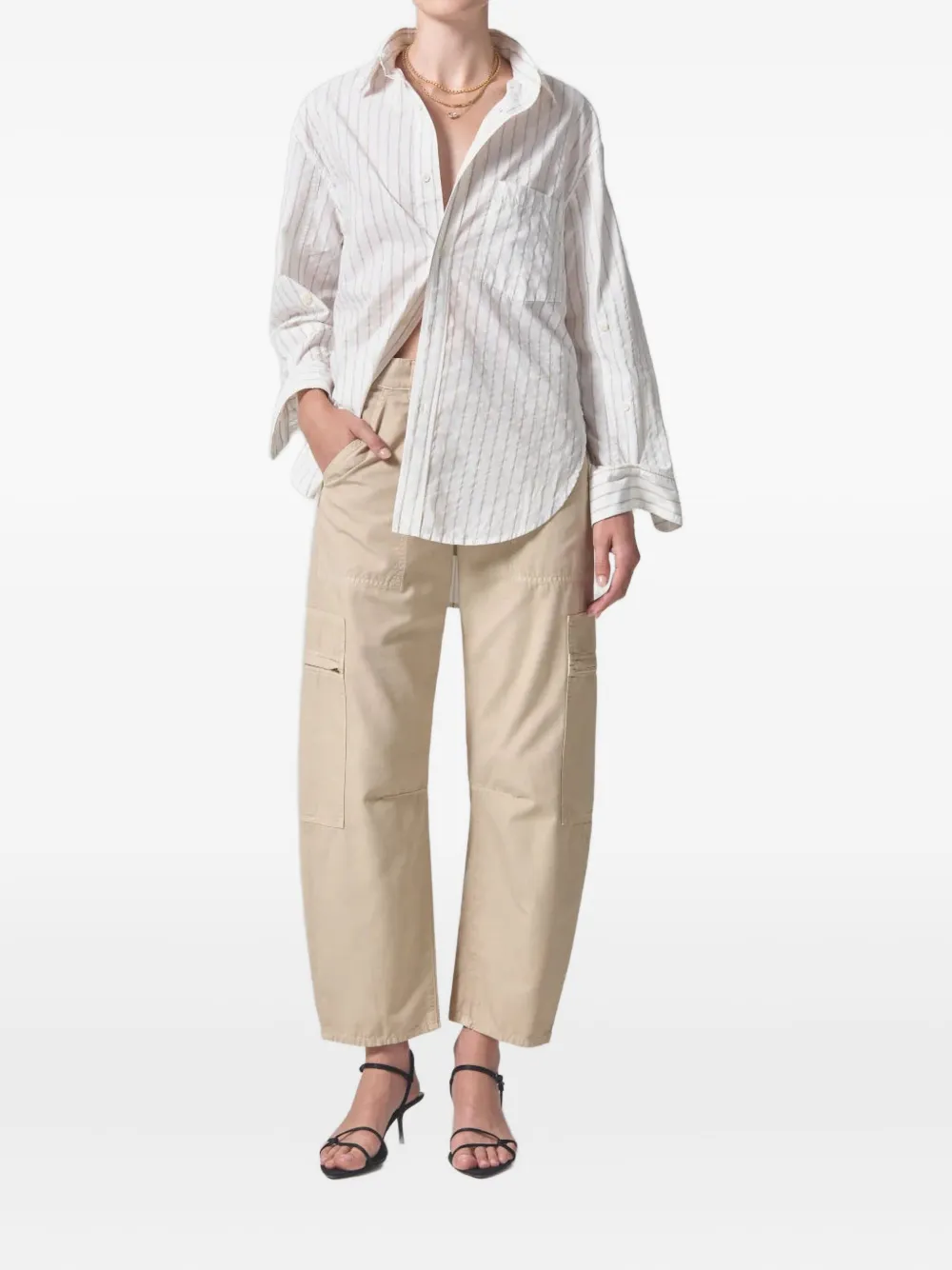 Citizens of Humanity Kayla stripe-pattern shirt Wit