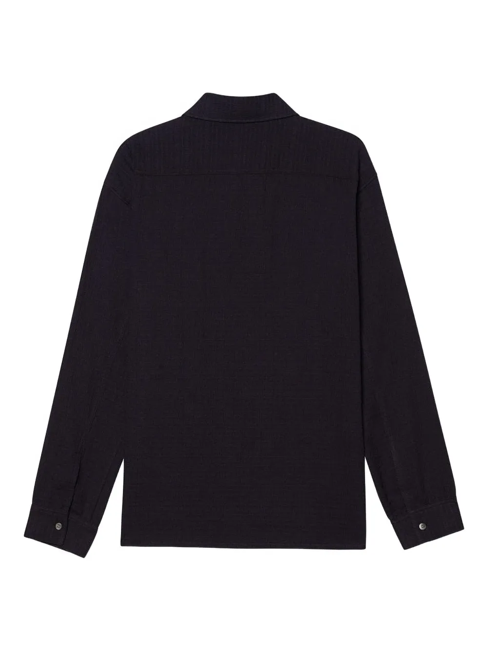 FRAME waffle-textured long-sleeve shirt - Blauw