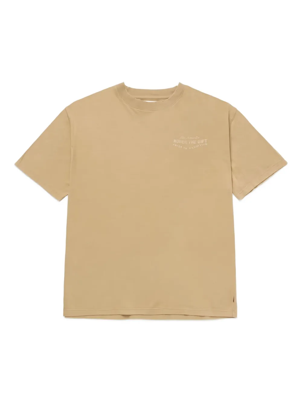 Honor The Gift T-shirt met print Beige
