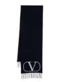 Valentino Garavani VLogo Signature frayed scarf - Blue