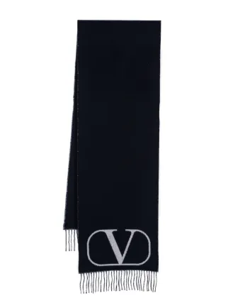 Valentino Garavani Vロゴ シグネチャー スカーフ | ブルー | FARFETCH JP