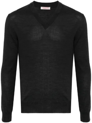 Valentino Garavani Vネック セーター | グレー | FARFETCH JP