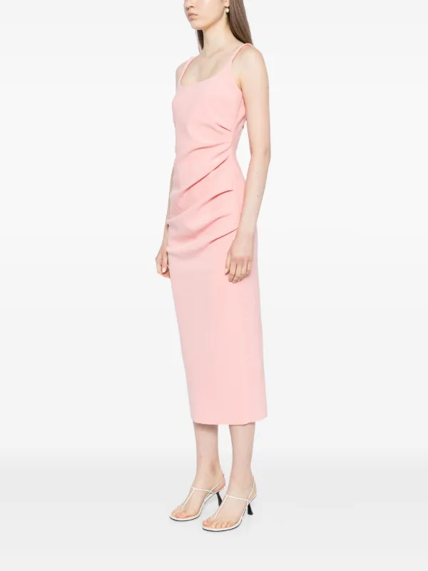 karina dress pink Karina Blush Pink 100% Silk Long Dress
